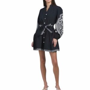 7 For All Mankind Black and White Dress